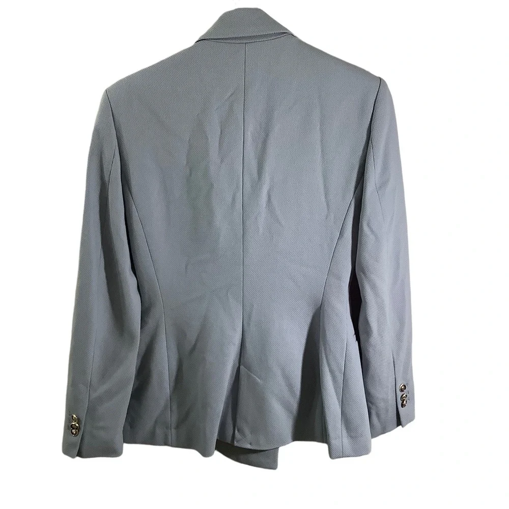 Zara Grey Six Button Fitted Blazer